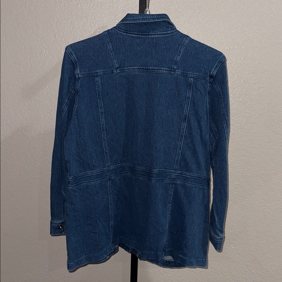 Coldwater Creek Dark Blue Stretchy Jean Jacket - Picture 6 of 8